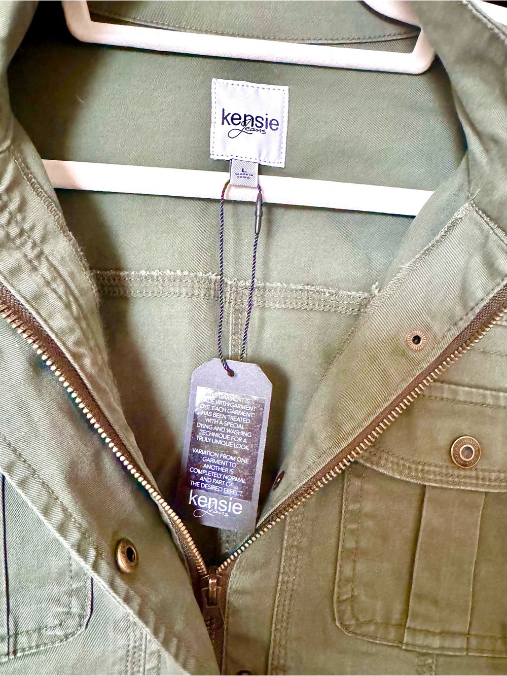 Kensie Jean Jacket NWT Large